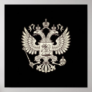 Russia coat of arms - white version poster