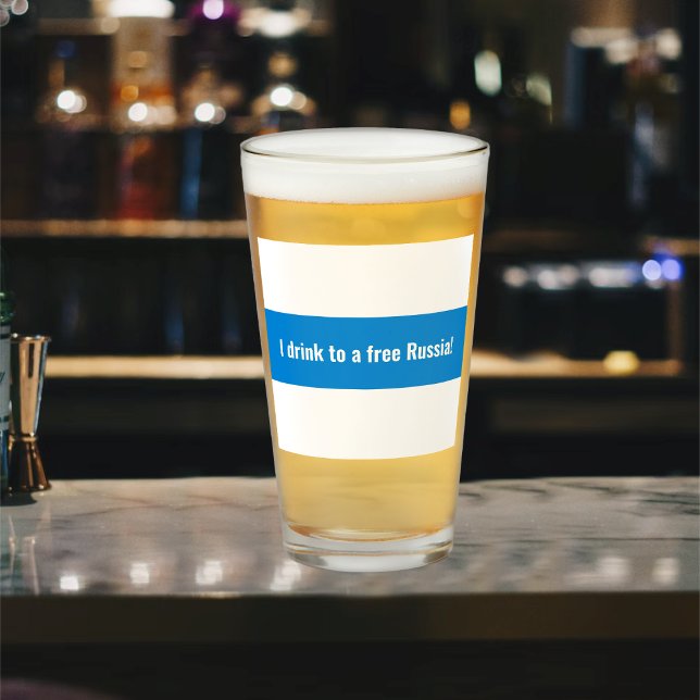 Russia Democratic English - White Blue White Flag Glass (Creator Uploaded)