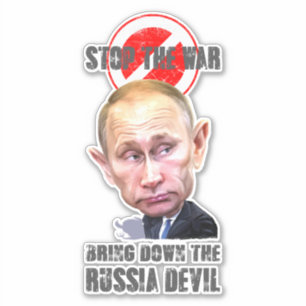 Russia Devil 8"x 8" Sticker