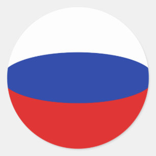 Russia Fisheye Flag Sticker