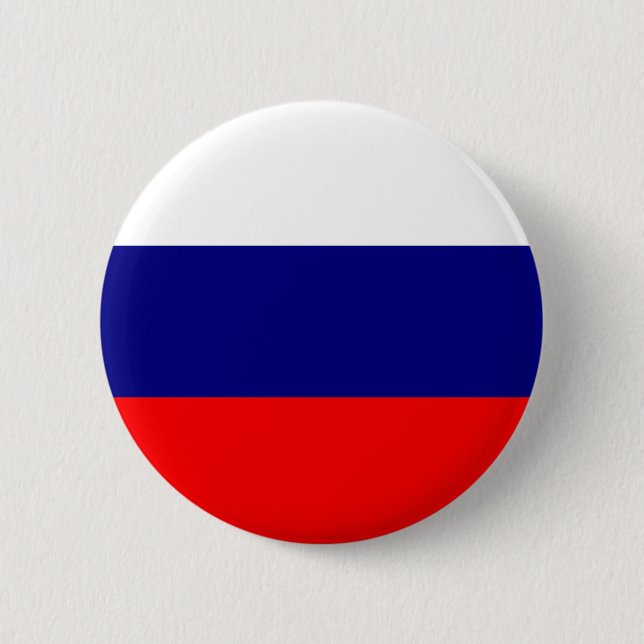 Russia Flag 6 Cm Round Badge (Front)