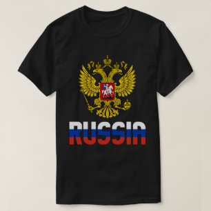 Russia Flag and Coat Of Arms Patriotic T-Shirt