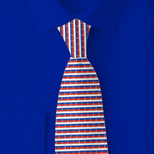 Russia Flag Brick Pattern Tie