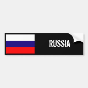 Russia flag bumper sticker