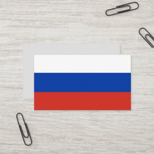 Russia flag business card