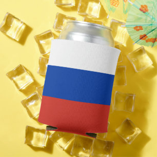 Russia flag can cooler