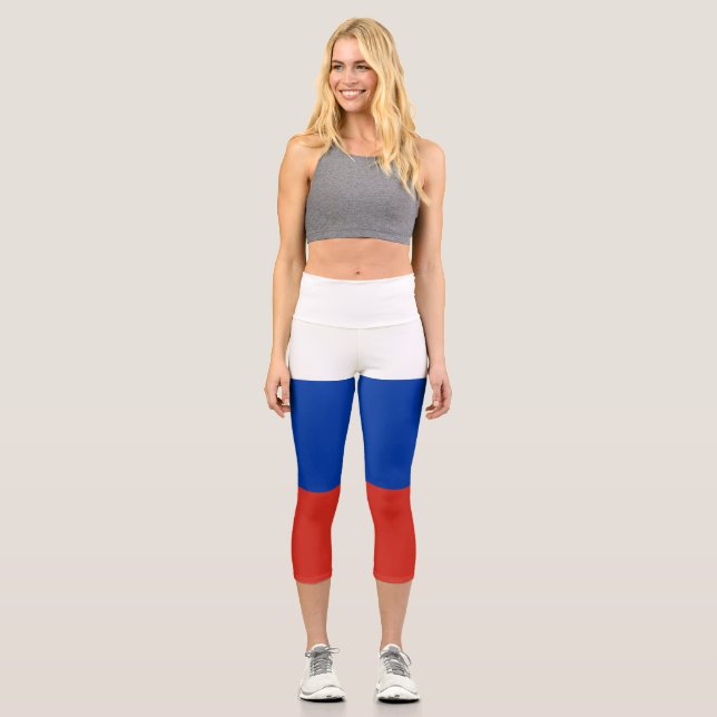Russia flag capri leggings (Front)
