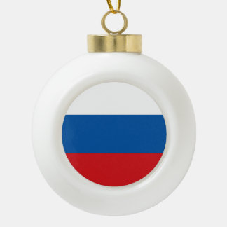 Russia Flag Ceramic Ball Christmas Ornament