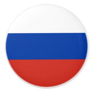Russia flag ceramic knob