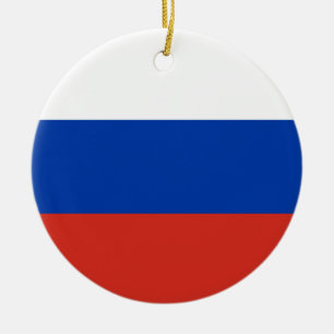 Russia flag ceramic ornament