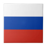 Russia Flag Ceramic Tile<br><div class="desc">Patriotic flag of Russia.</div>