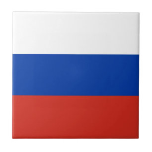 Russia flag ceramic tile