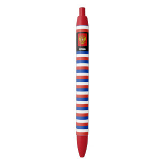 Russia Flag Cute Patriotic Black Ink Pen