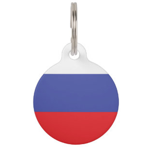 Russia Flag Emblem Pet Tag