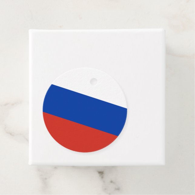 Russia flag favour tags (In Situ)