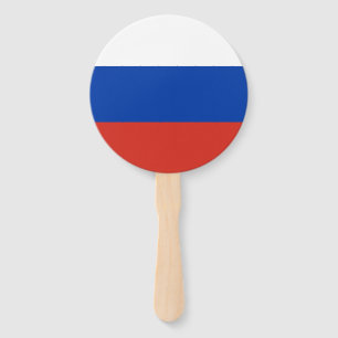 Russia flag hand fan