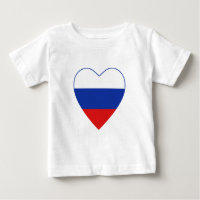 Russia Flag Heart T-Shirt