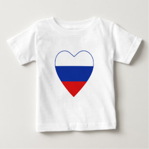 Russia Flag Heart T-Shirt