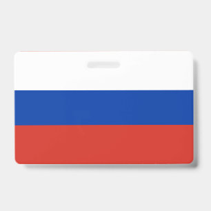 Russia flag ID badge