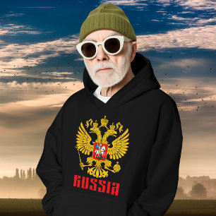 Russia Flag Imperial Eagle Russian Orthodox Hoodie