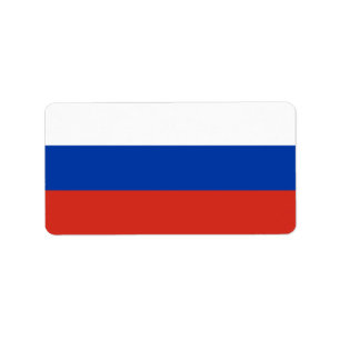 Russia flag label