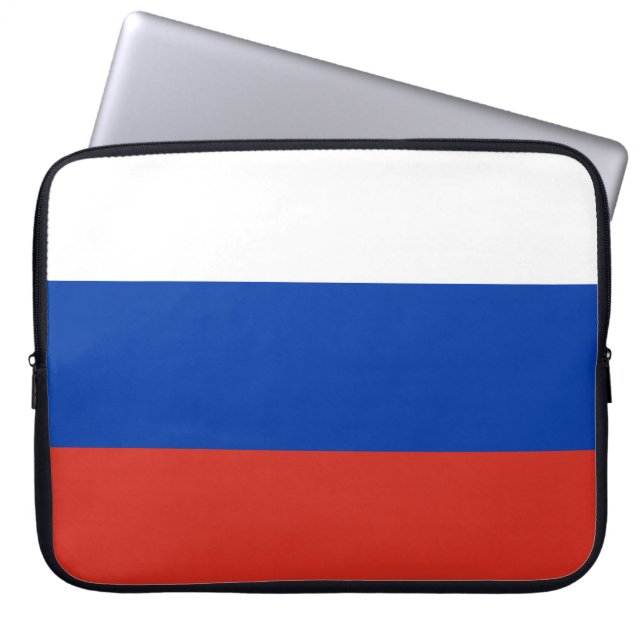 Russia Flag Laptop Sleeve (Front)