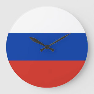 Russia Flag Large Clock