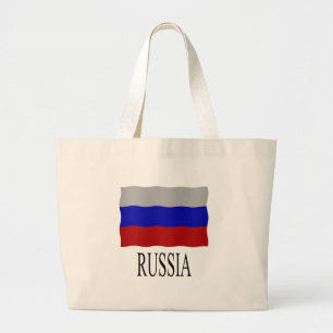 Russia flag large tote bag
