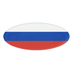 Russia flag name tag