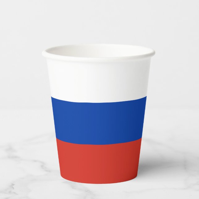 Russia Flag Paper Cups (Front)