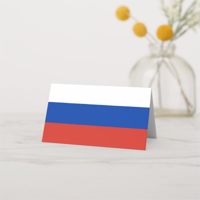 Russia flag place card (Front)