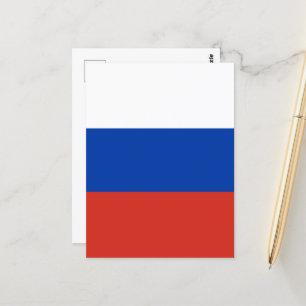 Russia flag postcard