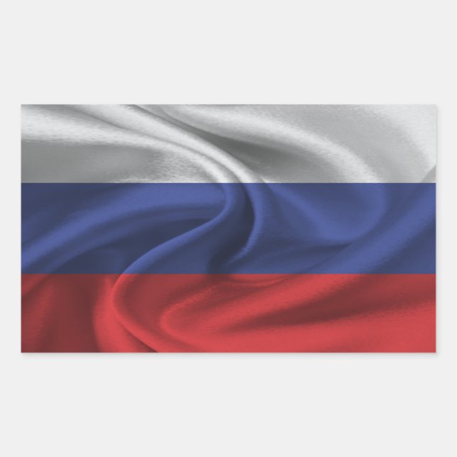 Russia Flag Rectangular Sticker (Front)