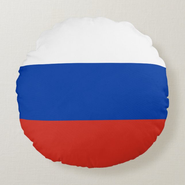 Russia Flag Round Cushion (Front)