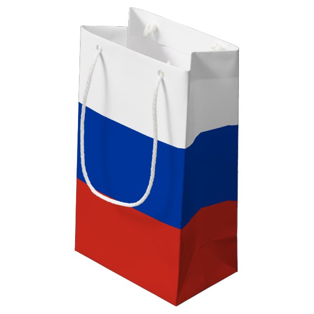 Russia Flag Small Gift Bag (Back Angled)