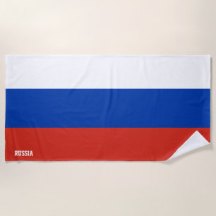 Russia Flag Splendid Patriotic Beach Towel