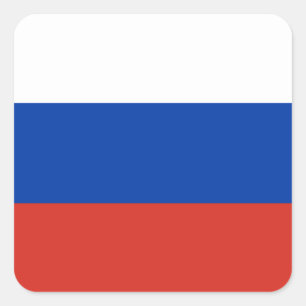 Russia Flag Square Sticker