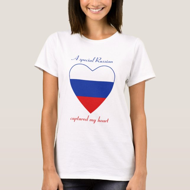 Russia Flag Sweetheart T-Shirt (Front)