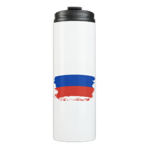 Russia flag thermal tumbler