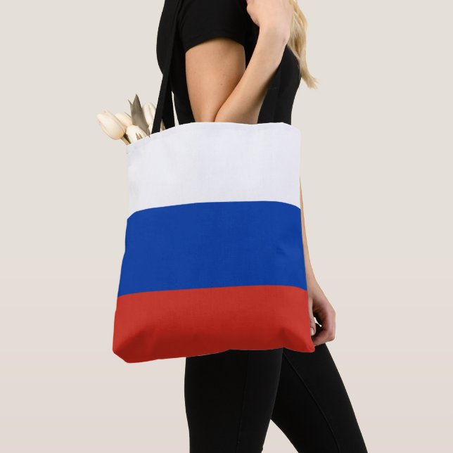 Russia flag tote bag (Close Up)