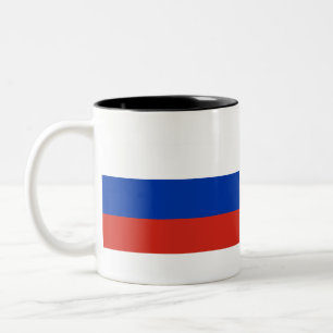 Russia Flag Two-Tone Coffee Mug