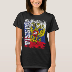 RUSSIA Flag Vintage Distressed RUSSIA T-Shirt