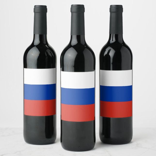 Russia flag wine label (Bottles)