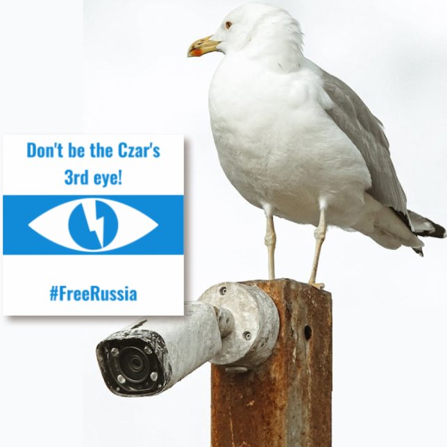 Russia Free Democratic English - Third Eye (Russia Free Democratic English - Third Eye Sticker by The Social Observatory Shop)