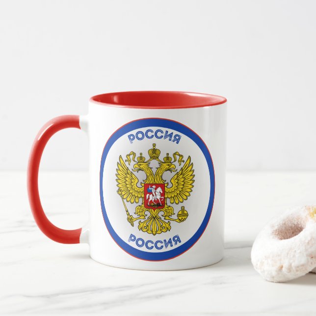 Russia Heritage Emblem Mug (With Donut)