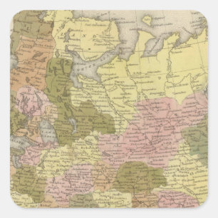Russia In Europe 3 Square Sticker