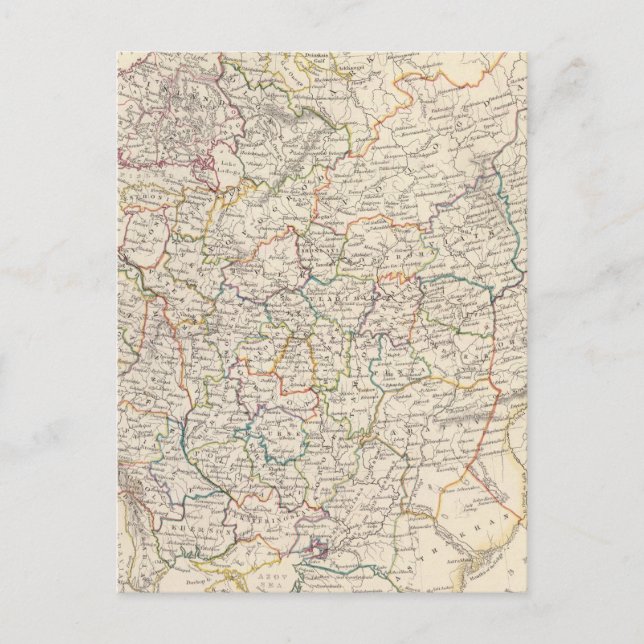 Russia in Europe general map Postcard (Front)