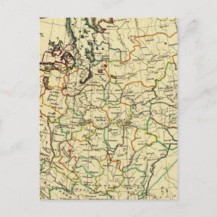 Russia in Europe with boundaries outlined Postcard