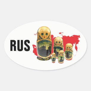 Russia - Kleber Oval Sticker
