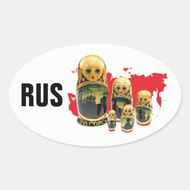 Russia - Kleber Oval Sticker (Front)